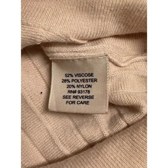 Philosophy Womens peach Knit Sweater V-Neck Pullover Size Medium Pink - Picture 3 of 6